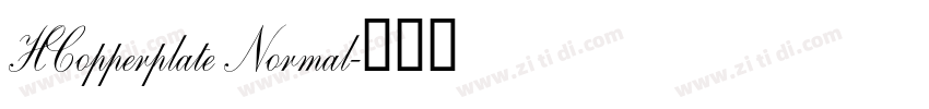 HCopperplate Normal字体转换